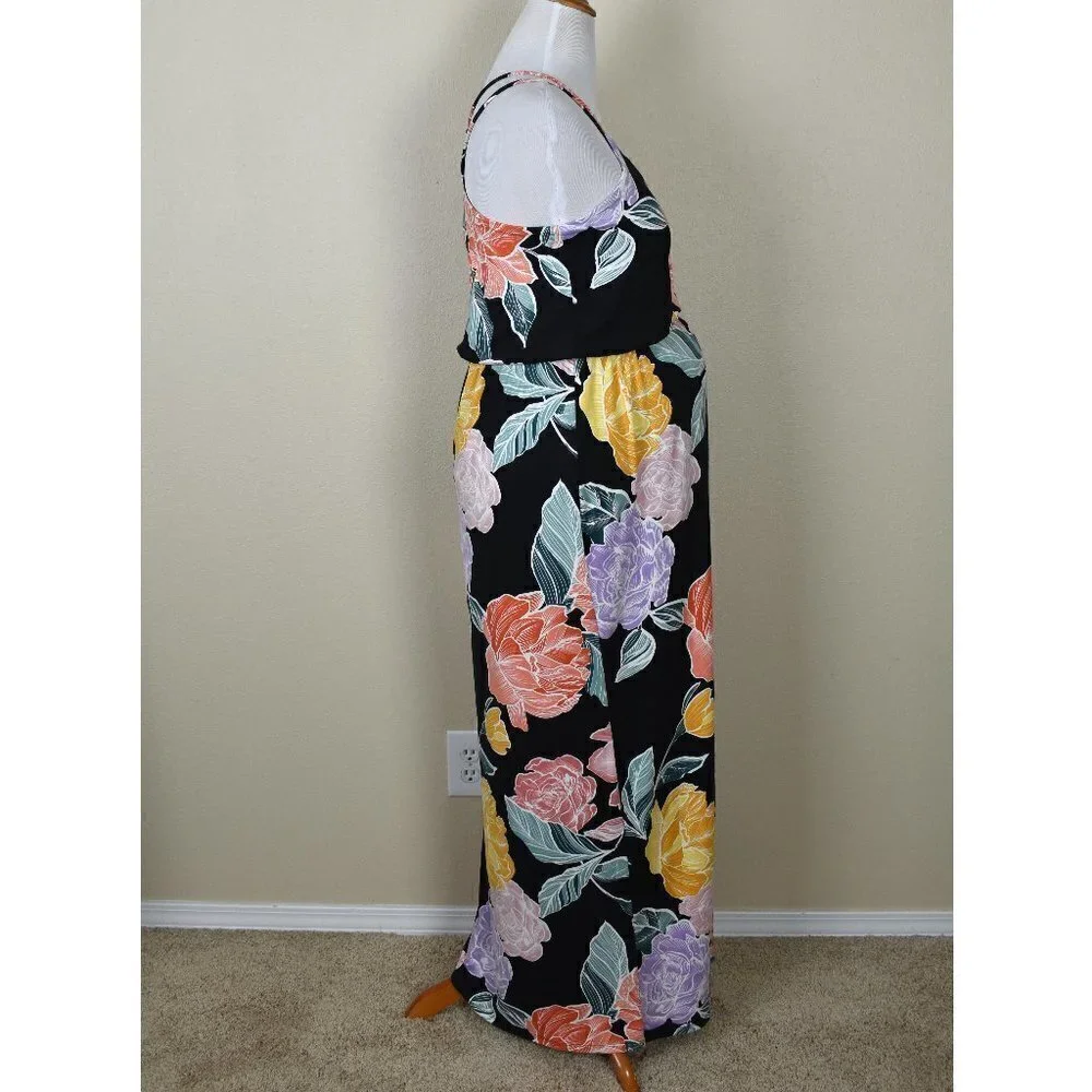 Full Moon Stitch Fix Wendilyn Maternity Floral Maxi Dress NEW L - Picture 5 of 7